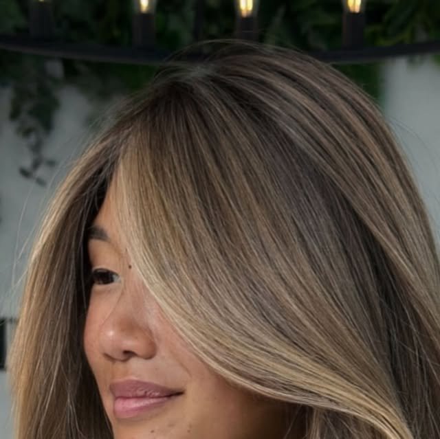 Cool ash blonde balayage